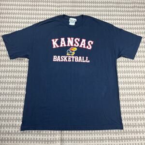 Vintage Kansas Jayhawks KU Basketball T-Shirt XL Rock Chalk Jayhawk Go KU‎